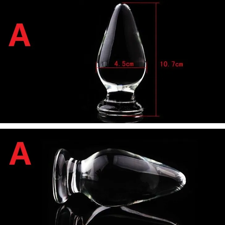 Godemichés en verre de cristal, plug anal vaginal, unisexe, agrandisseur d'anus, dilatateur, produit de masturbation, bondage adulte, BDSM, jouet sexuel, 7 Style5415058