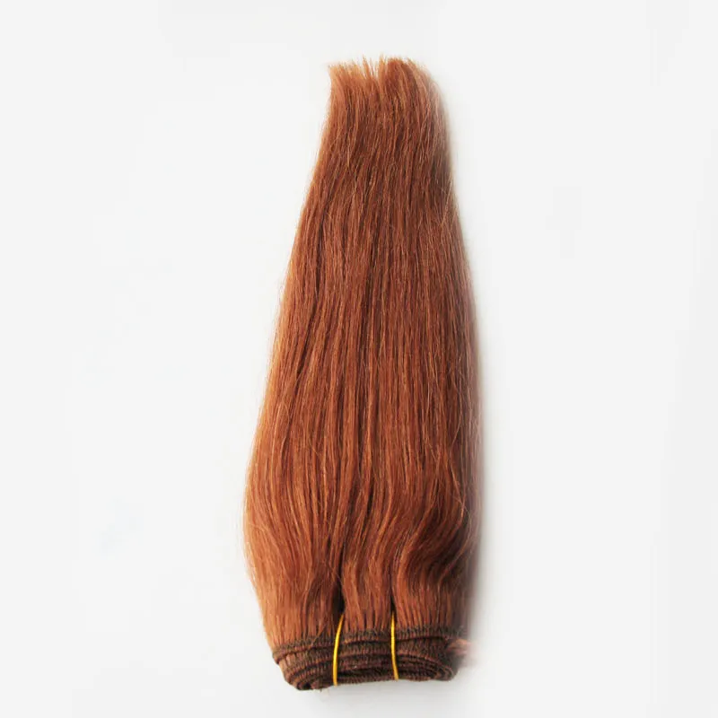 Cabelo virgem peruano cabelo humano em linha reta pacotes 100g extensões de cabelo humano tecer # 30 Auburn Brown 613 Loira