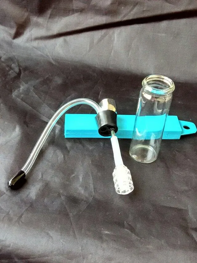 Petite bouteille d'eau transparente avec des accessoires de bongs en verre, Glass Smoking Pipes colorée mini multi-couleurs Hand Pipes