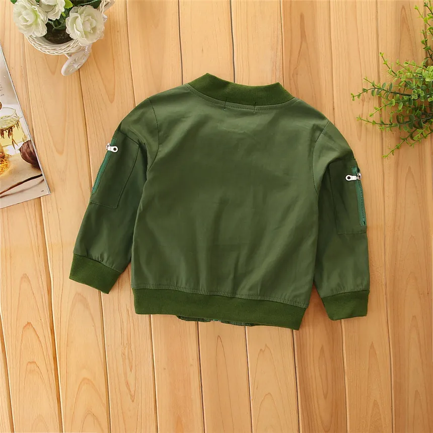 Automne bébé manteaux armée vert veste dessin animé imprimé veste pour filles 2-7T vêtements pour enfants vêtements d'extérieur coupe-vent pour filles pardessus