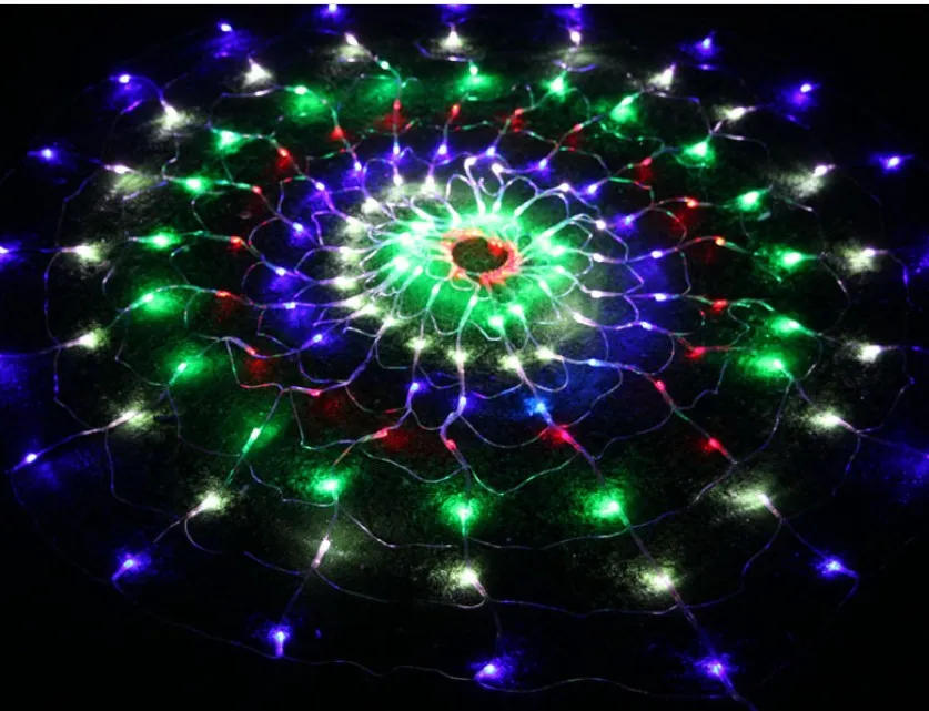 Limited New Arrival Blue Fairy Lights Wedding Decoration 110v240v Led Bulbs Spider Net Decorate Light 120 Wedding Christmas Xmas 1561209