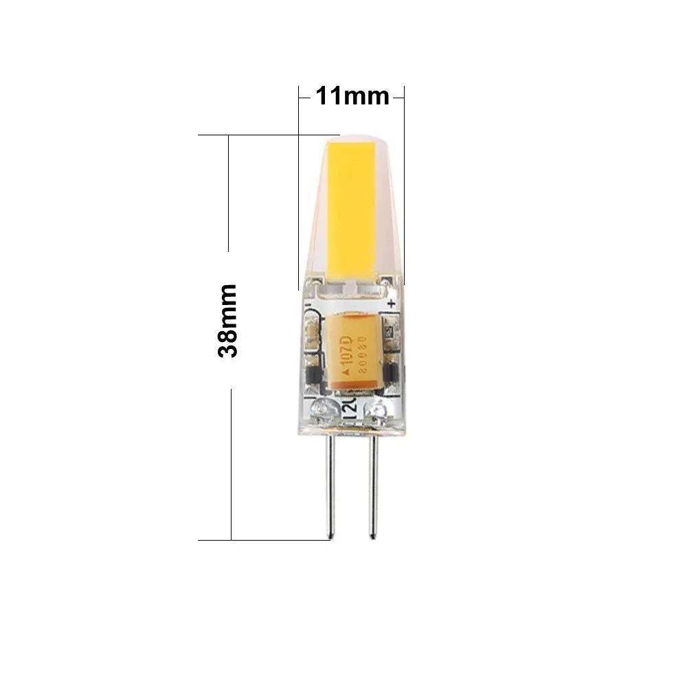 G4 -lampan LED -lampa varm vit 2W 210lm 12V DC AC 360 ° balk 20W Halogenlampor Ekvivalent