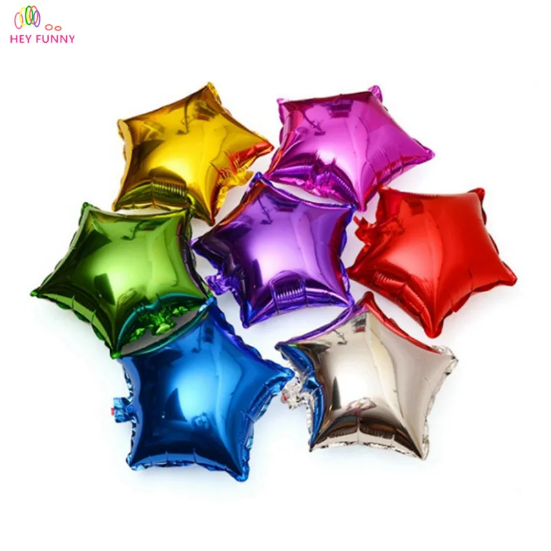 HEY FUNNY 10 pcs/lot 10inch 25cm foil balloon 9 colors love red Heart foil inflatable balloons wedding love new year decor