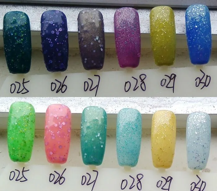 2017 Ny ankomst Mei-charm 60 färger nagellack 15ml nagelgelfärg förändras när temperaturen ändras dhl