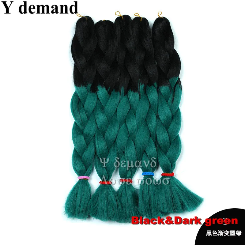 Xpression trança do cabelo 32inch 165g Ombre Two Tone Jumbo Braid Kanekalon Synthetic Crochet Tranças Torça Synthetic demanda Hair Extensions Y