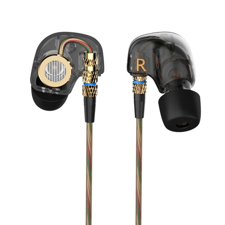 Kz Ate Copper Driver HiFi Sport SHEPLUGS Słuchawki w słuchawkach UCZYCIE URUCHOMOŚCI MIKROFON BASS MICOPHONE Szybko 7224413