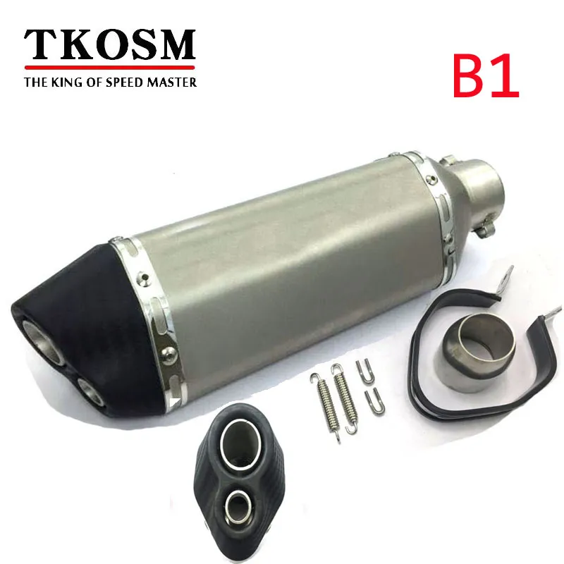 TKOSM MIVV Carbon Fiber Color 35-51mm Motorcykel Avgasdämpare Rör SC Escape Moto Exhaust CB400 Tmax530 CBR125 Z800