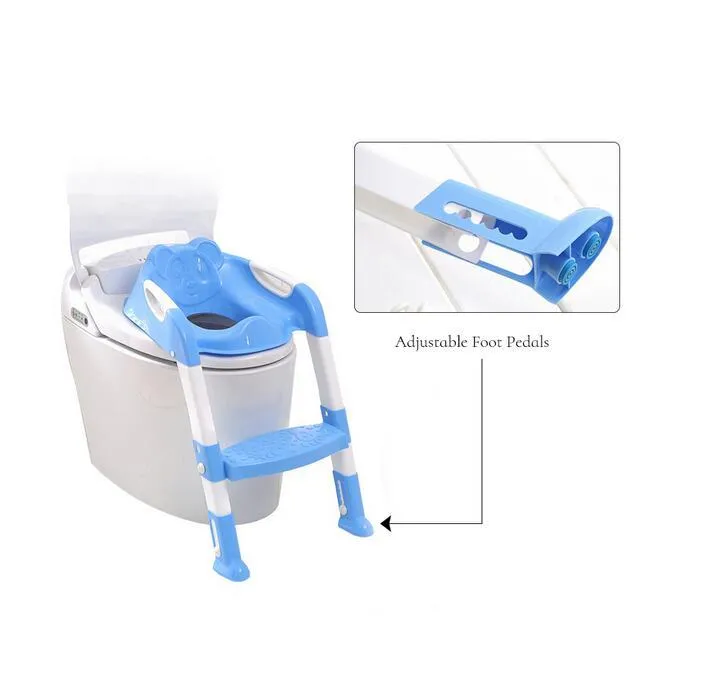 Baby Potty Training Kids Toilet Seat Travel Potty Chair Safety Ladder Baby Potty Chair Non-Slip Toilet Seat Foldable Chairs