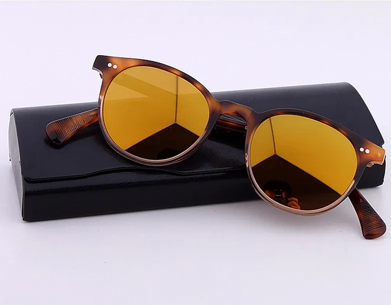 Klassieke stijl Merk OV5314 Gepolariseerde zonnebril kwaliteit pure plank multi-color zonnebril 