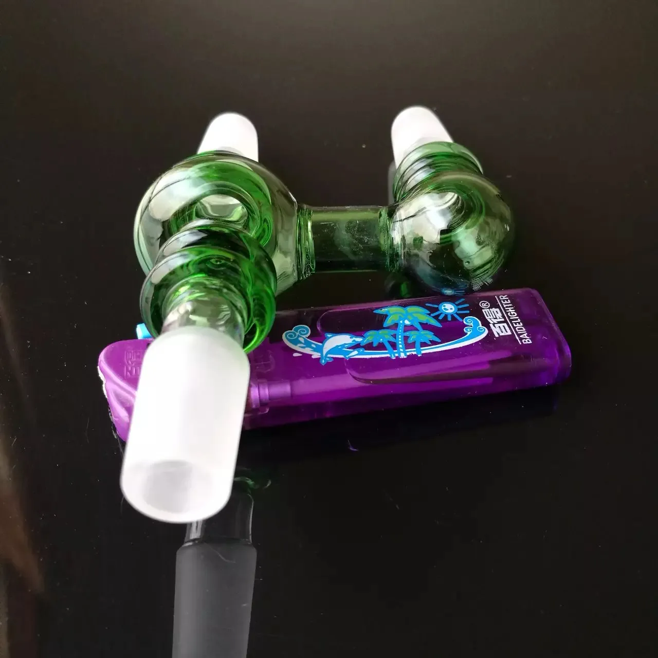 Accessori bong con interfaccia opaca a tre vie Bruciatore a nafta unico Bong in vetro Tubi acqua Tubi tubi in vetro Rigs olio Fumo con contagocce