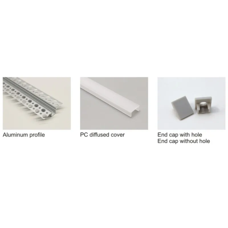 10 X 1M setsRecessed wall aluminum profile for led light and T channel profile led for ceiling or wall lamps