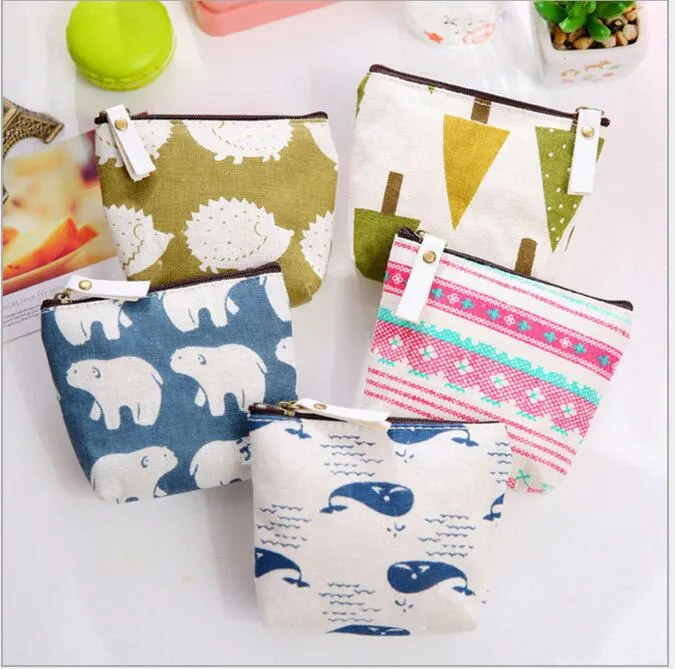 Vintage carton animal porte-monnaie porte-monnaie bébé portefeuilles étui cosmétique maquillage sac pochette de rangement étudiants bas filler cadeau faveur de fête