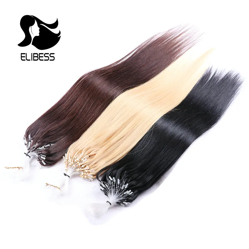 100 human hair straight 6a micro loop hair extensions 0 5g s 200s pack 1624 inch bundles any colors dhl free