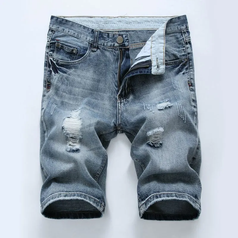 Мужские джинсы 2017 летние повседневные мужские джинсы шорты Hole Hostaffice Fashion Kne316V