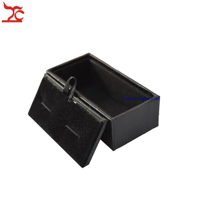 Caja de gemelos negra para hombre, 10 Uds., caja de regalo de joyería Classicia, paquete de gemelos de marca, caja de 8x4x3cm 260e