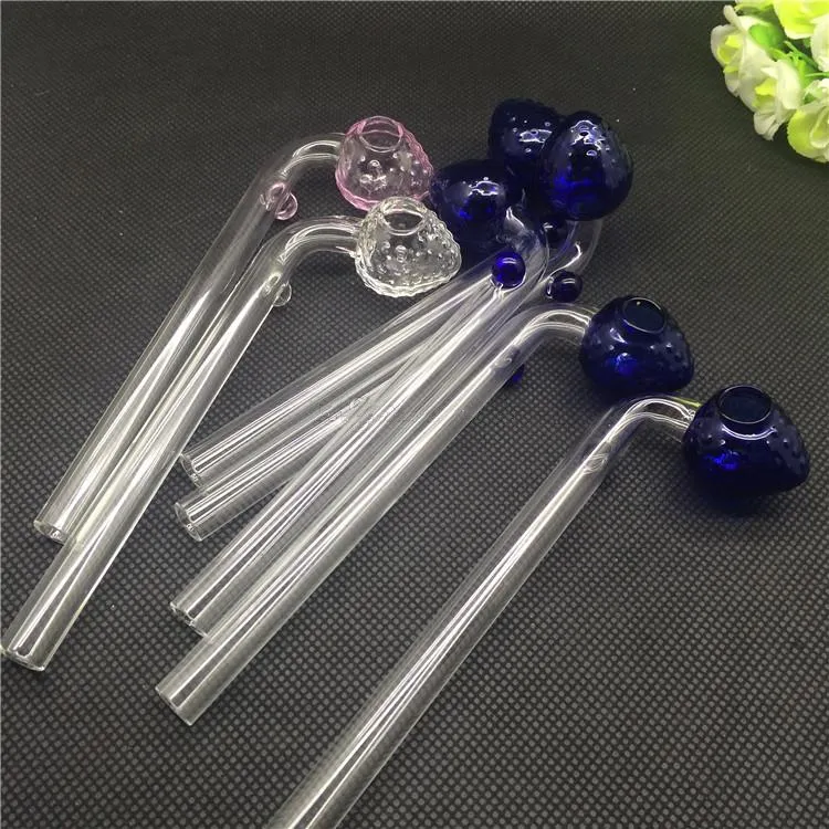 Waterpijpleidingen voor roken Glass Oil Burner Strawberry Pipe Gekleurde Pyrex Tabaksbuizen te koop