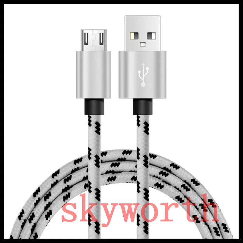 Micro USB V8 Tipo C Cavo di sincronizzazione dati di ricarica Caricatore USB ad alta velocità intrecciato in nylon 3ft 1M 6ft 2M 10FT 3M per Android