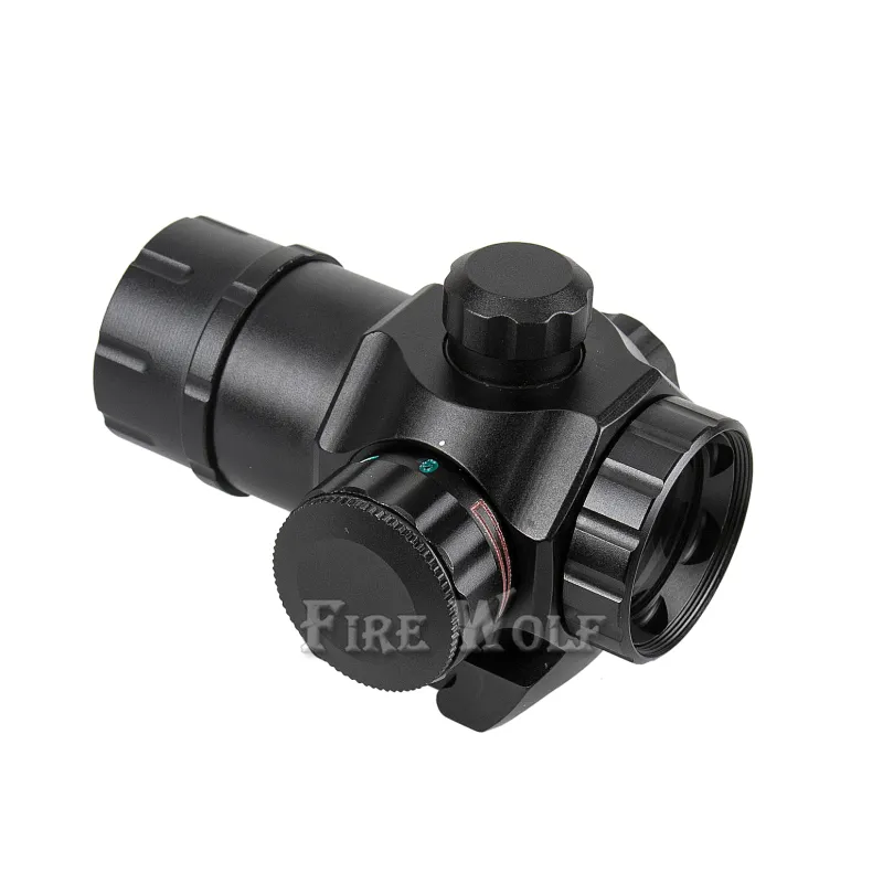 حريق الذئب التكتيكية البسيطة 1x22 أحمر أخضر نقطة مسدس البصر نطاق الادسنس riflescope الصيد نطاق ل 20 ملليمتر الحديدية