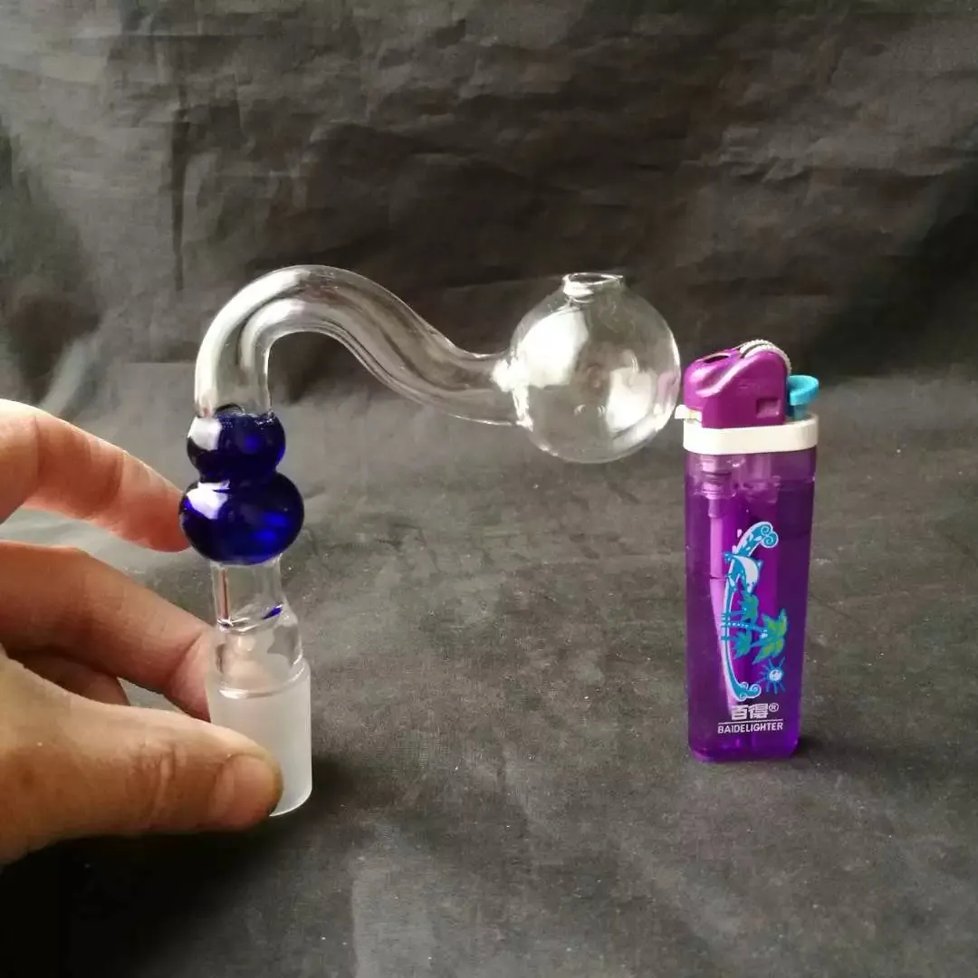 S couleur gourde fumée pot bongs accessoires, brûleur à mazout unique bongs en verre tuyaux conduites d'eau tuyau en verre plates-formes pétrolières fumer avec compte-gouttes