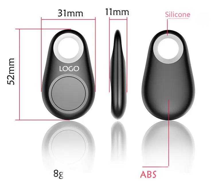 Fourniture d'usine GPS Tracker Anti-Perdu Alarme Dispositif de Vol à Distance Bluetooth, Enfant Pet Bag Wallet Key Finder avec sans emballage de vente au détail