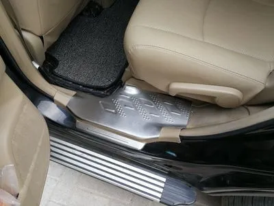 Seuils de porte de voiture en acier inoxydable de haute qualité 8 pièces plaque de protection, plaque de décoration de protection pour Toyota Highlander 2009-2014