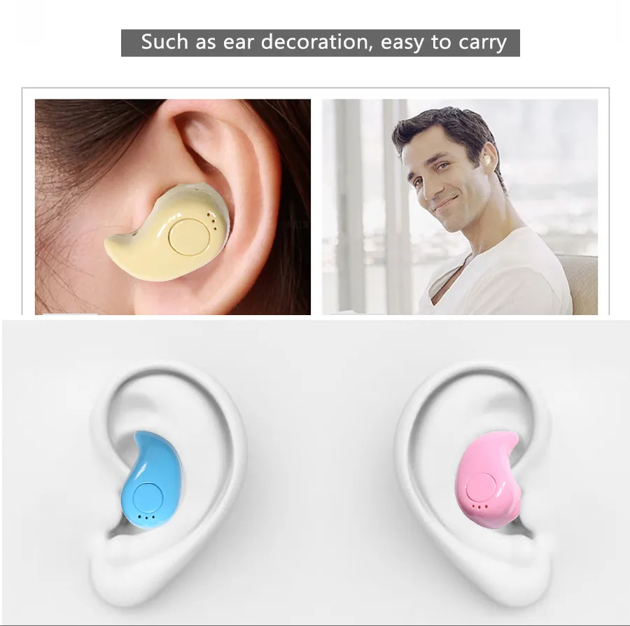 Mini S530 auricular bluetooth inalámbrico micro 4.0 mini auricular estéreo sigilo tapones para los oídos tipo movimiento ultra pequeño
