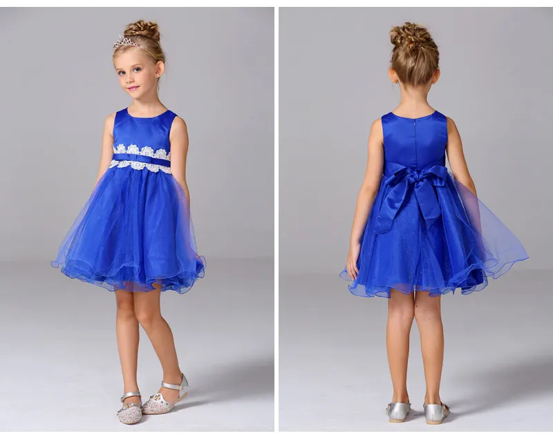 Neue Mädchen Party Kleid Spitze Blume Gürtel Prinzessin Kinder Kleid für Weihnachten Geburtstag Tanzen Tutu stil Mädchen Kleider freies verschiffen