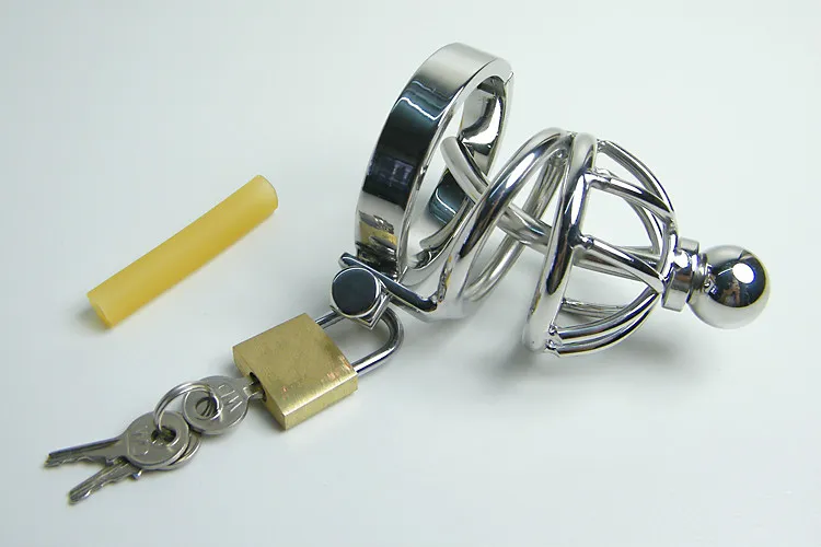 남성 순결 벨트, 922S 남성 스테인레스 스틸 정맥 카테터, 남성용 자물쇠 장치가있는 수탉 새장