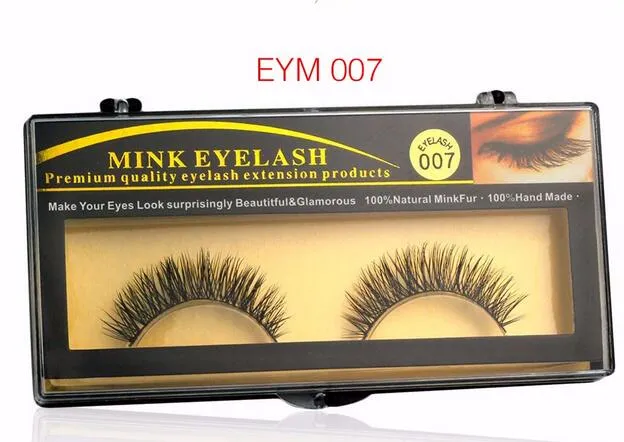 Wysokiej jakości fałszywe rzęsy Ręcznie Naturalne Długie Grube Mink Futro Rzęsy Miękkie Fake Eye Lash Extensions Black Terrier Full Strip Lashes