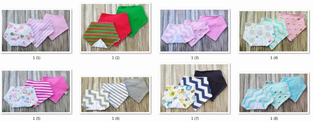 Bébé coton minky points Bavoirs burp Chiffons absorption d'eau double couche Triangle Salive Bavoir Serviette Tablier tablier bavoir doux / set YE011