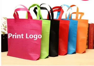 Non tessuto Personalizza borse Borse per la spesa stampa logo Abbigliamento Regali Eco Bag In stock all'ingrosso
