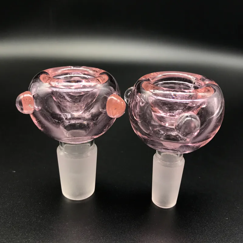 Grossisthane 14mm 18mm Glasskålar För Bongs Klar Svart Rosa Blå Glas Bongskål Bubbla För Vattenrör Glas Bongs Dutta riggar