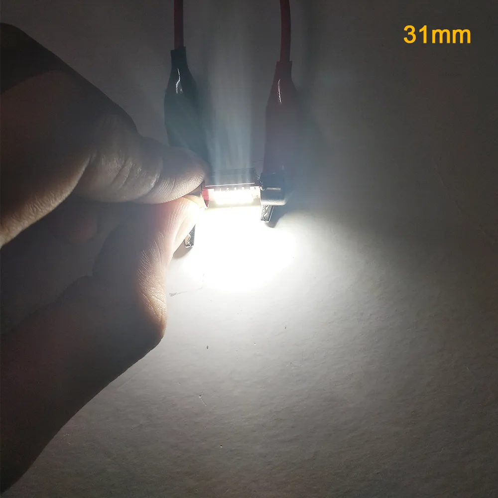 독서 빛 31 36 39 41mm 자동차 스타일링 오류 무료 12V 4014 12 SMD Festoon 인테리어 라이트 자동차 램프 전구 라이센스 플레이트 라이트 CANBUS