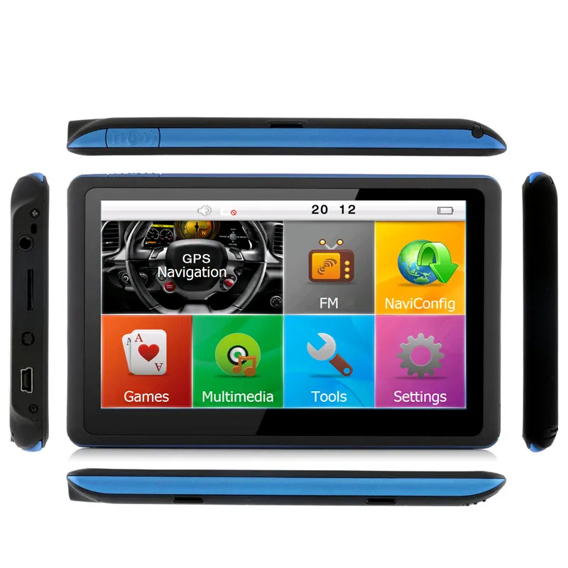 5 inch touchscreen auto GPS-navigatie Bluetooth AVIN FM 800 MHZ 8 GB voertuig vrachtwagen SAT NAV 2023 kaarten