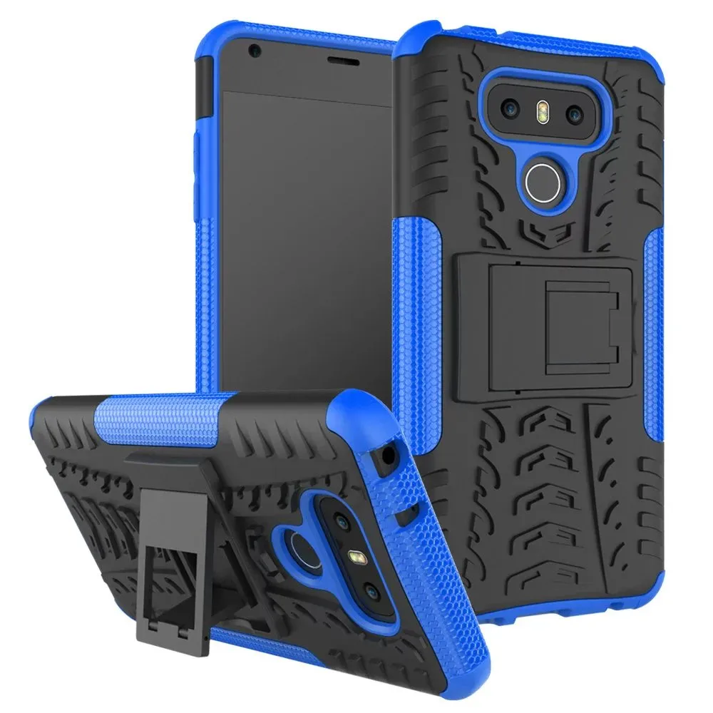 Dazzle Heavy Duty Robged Dual Layer Impact Armor Standstand Case Cover voor LG K31 K41S K51 Stylo 6 lot7028633