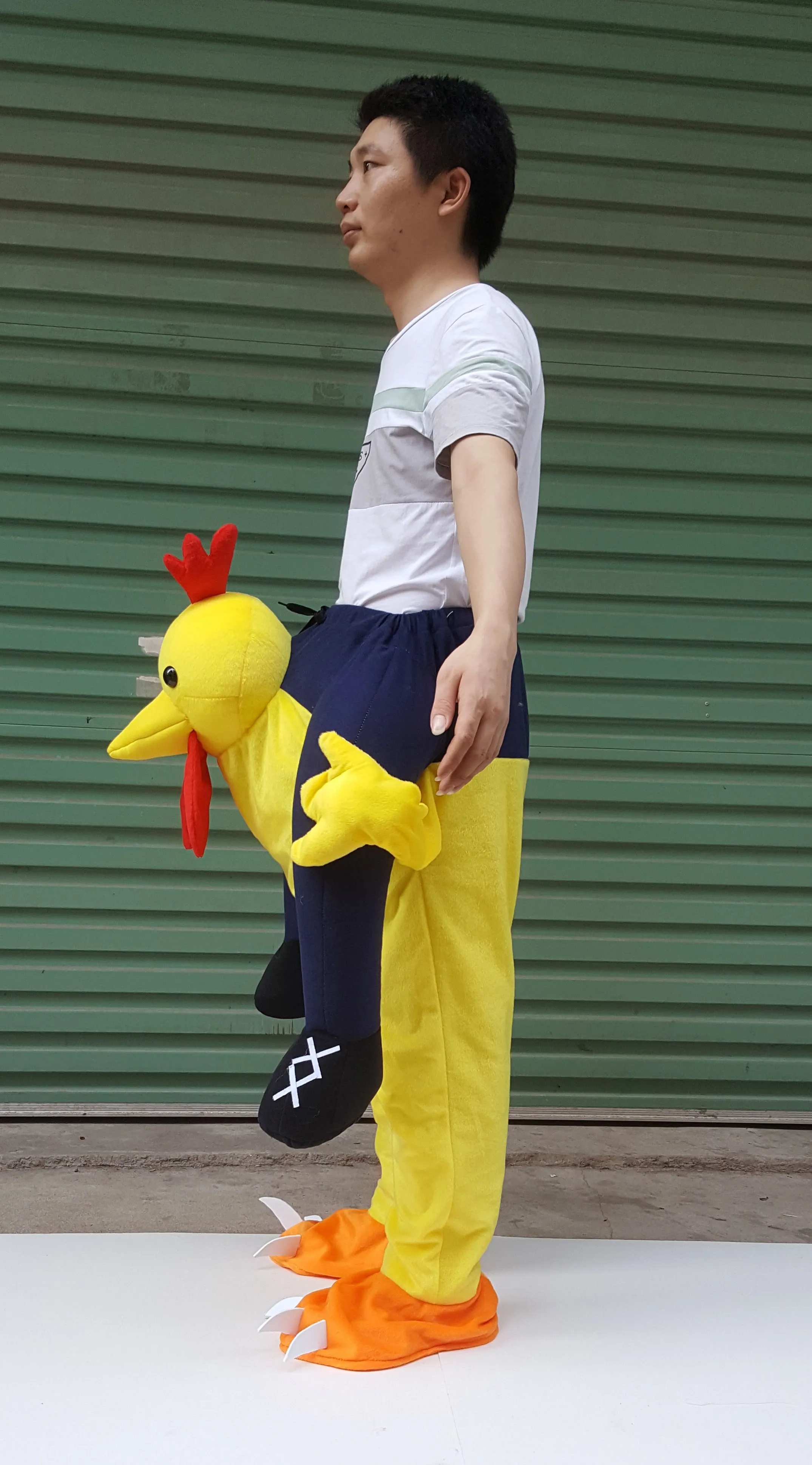 Hayvan komik elbise Cadılar Bayramı Adam binmek tavuk Yetişkin Şişme Tavuk maskot Kostümleri Yapmak