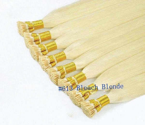 Blonde virgin hair Straight human hair extensions I Tip keratin bond hair 1g/strand 100s 100g