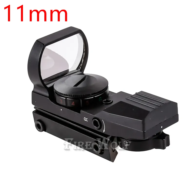 FIRE WOLF Hunting Tactical 20mm or 11mm Holographic 1x22x33 Reflex Red Green Dot Sight Scope for Hunting