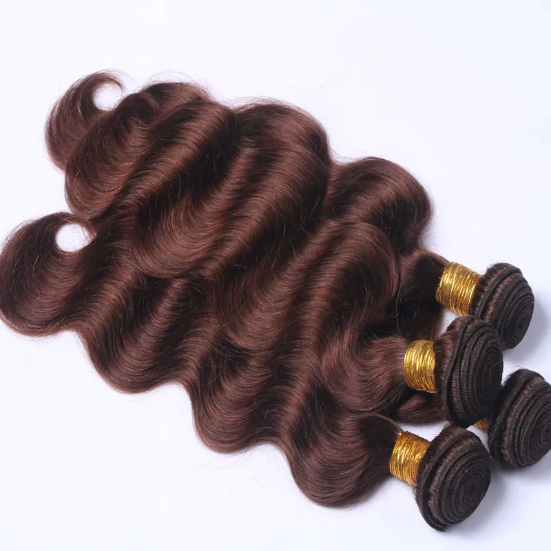 Dark Brown Body Wave Brazilian Virgin Hair Bundles 4#10-30 Human Remy Hair Extensions Hair Weaves Free Fast Shipping