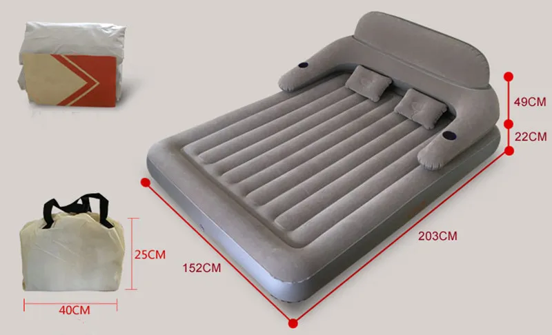 152cm203cm22cm Waterproof Inflatable Mattress Fast Inflatable Folding Bed With Backrest Cama Bedroom Furniture Mueble De Dormito3931979