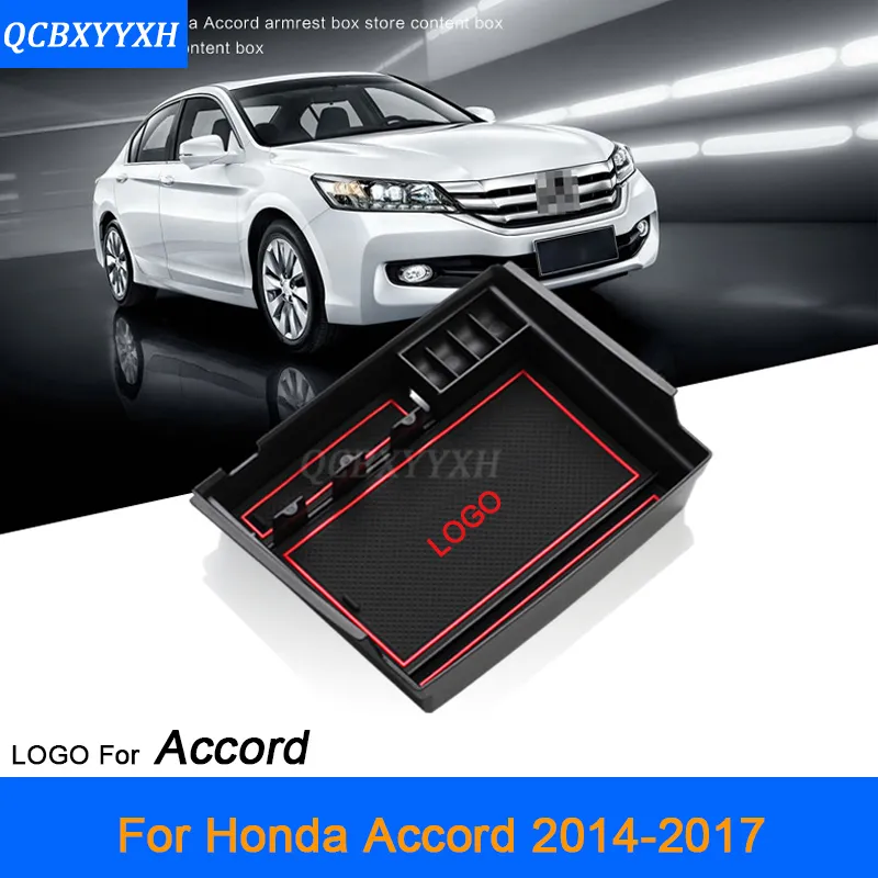 Dla Honda Accord 2014-2017 LHD Center Center Console Scarage Pudełka Pokrywa Pokrywa Dekorację Wewnętrzną Auto Accessories304z