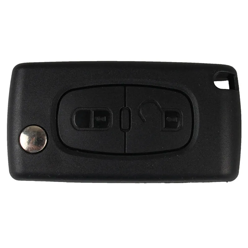 Coque de clé pliante à 2 boutons étui porte-clés à distance pour PEUGEOT 207 307 307S 308 407 607 alarme de pression des pneus car-styling213m