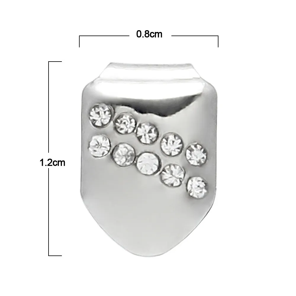 キュービックジルコニア単一の歯の台車の頂上の底の銅の上下グリルヒップホップの吹き付けボディジュエリー歯ソケットハロウィーンパーティー