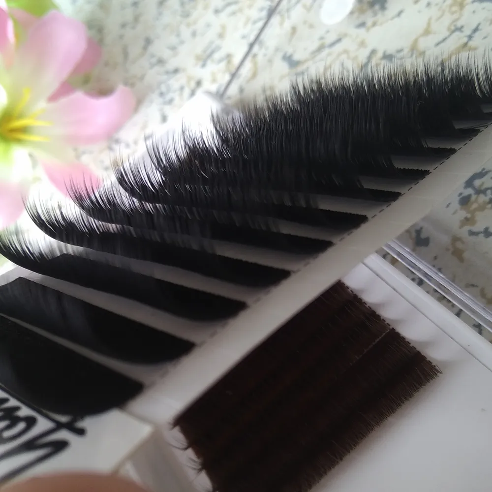 Extensiones de pestañas de volumen real Ventiladores mixtos Lash Eyelashes 3D-6D 12 filas / bandeja 0.07 Easy Fan lashes Youcoolash Factory Gran promoción