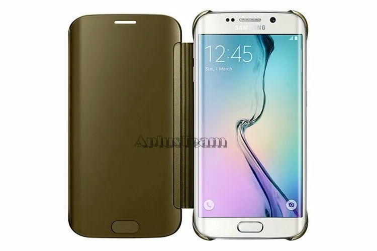 Miroir Clair Clear Case Sleep Sleep Case Smart pour Samsung Galaxy S21 Ultra S21 Plus Couverture de mode en plastique transparent en cuir transparent
