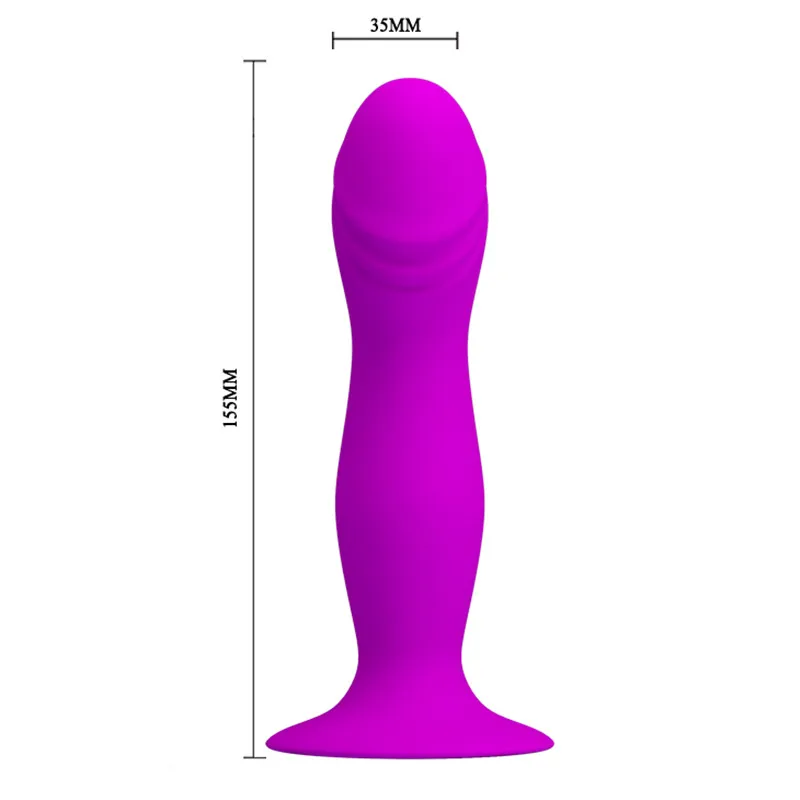 Female Masturbation Dildo Anal Plug with Suction Cup Flexible Realistic Penis Butt Plugs Sex Toys for Women3987185