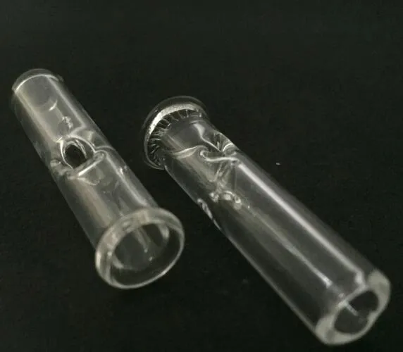 Mini Hookah Accessoires Glasfilter Tip voor Dry Herb Vaporizer Tabak Rolling Tips SteamRoller met sigarettenhouder Dikke Pyrex Clear Smoking Pipes