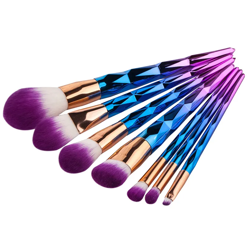 Set di pennelli trucco professionale da Pennello colorato sirena Fondotinta cosmetico BB Cream Powder Blush Spedizione gratuita DHL