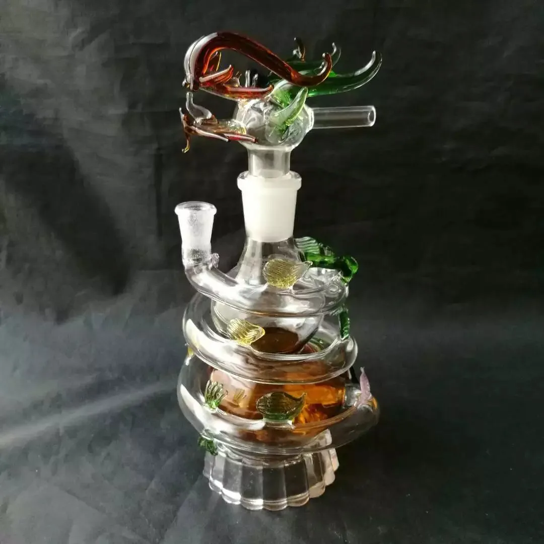 カラーPanlong Glass Hookah ------シェルロックバブラーパイプ喫煙ハンドオイルタバコパイプ喫煙ガラス