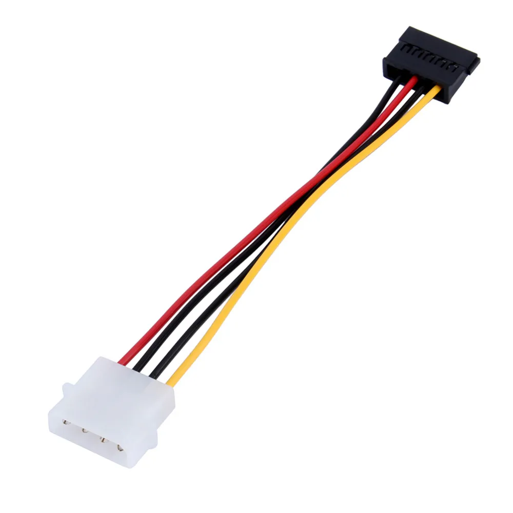 Freeshipping 40 stks / partij 4 PIN IDE MANNELIJKE NAAR 15 PIN SERIAL ATA SATA HARD ADAPTER POWER KABEL